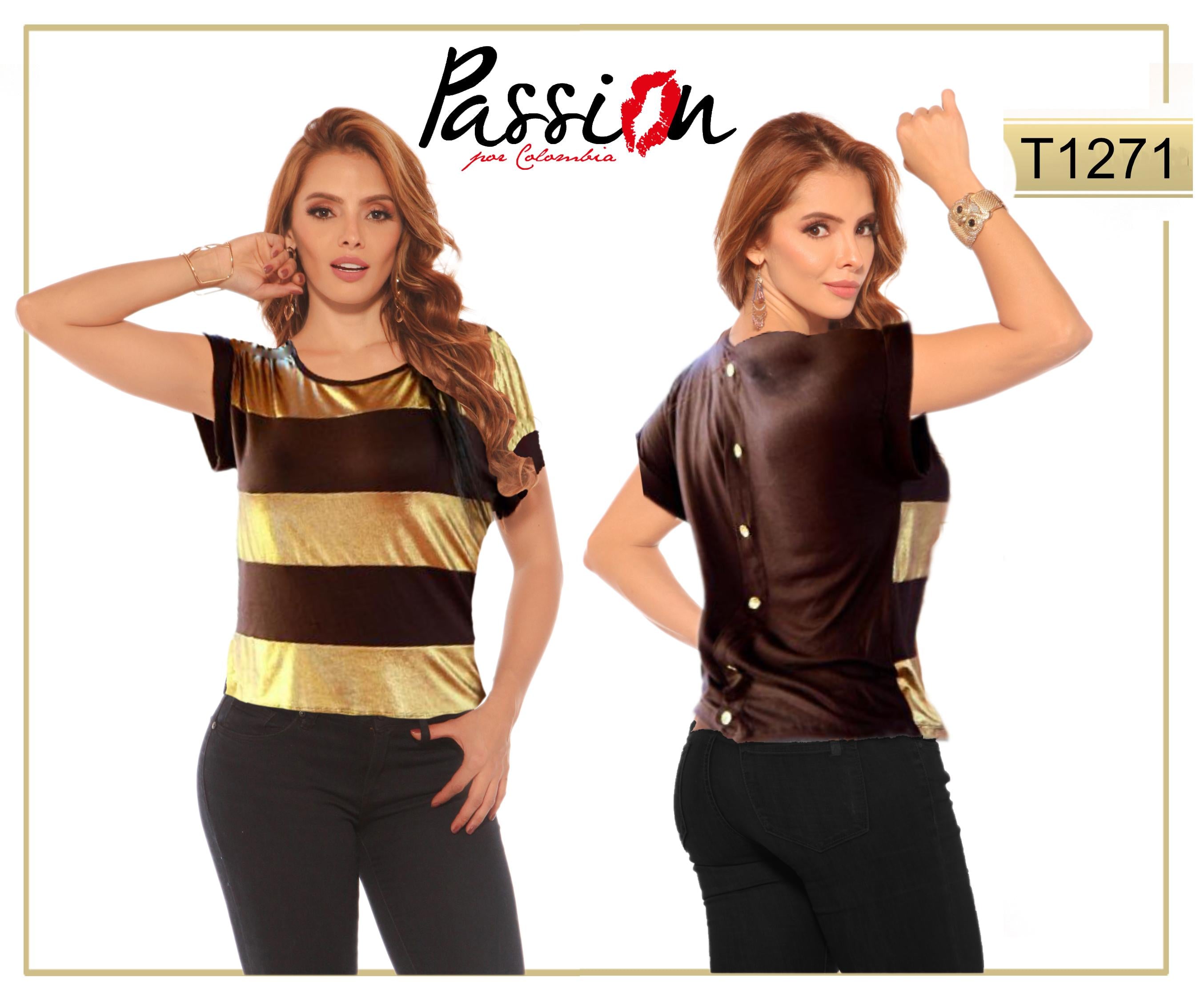 Ref. 003 -T1271 Blusa Americana - Ropa Colombiana