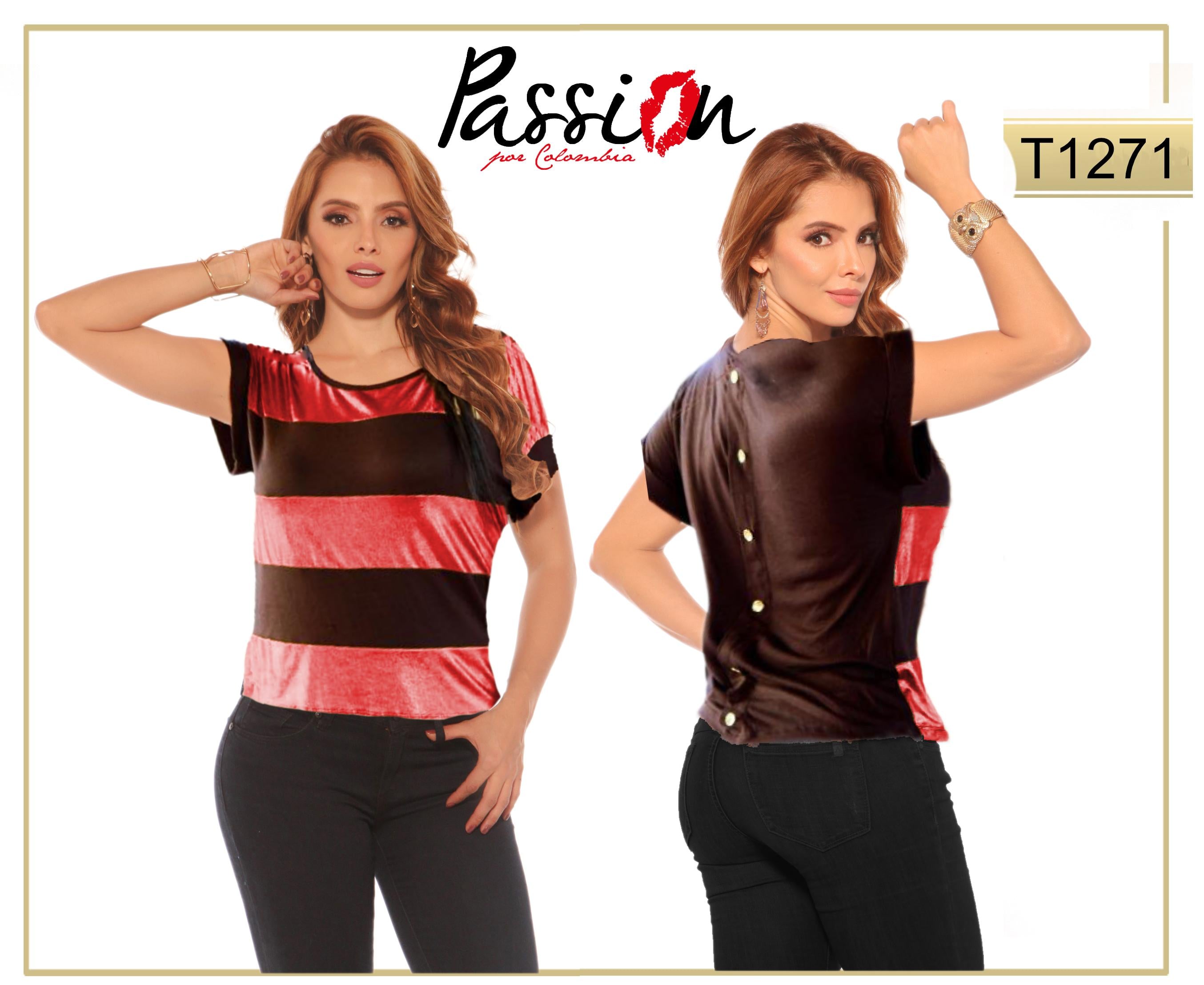 Ref. 003 -T1271 Blusa Americana - Ropa Colombiana
