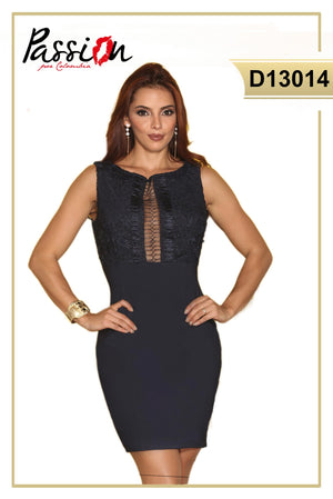 Ref. 003 -D13014 VESTIDO FIESTA CORTO - Ropa Colombiana