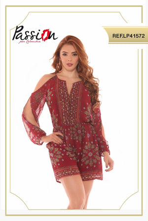 Ref. 003 -LP41572 ENTE4RIZO MANGA LARGA SHORT - Ropa Colombiana