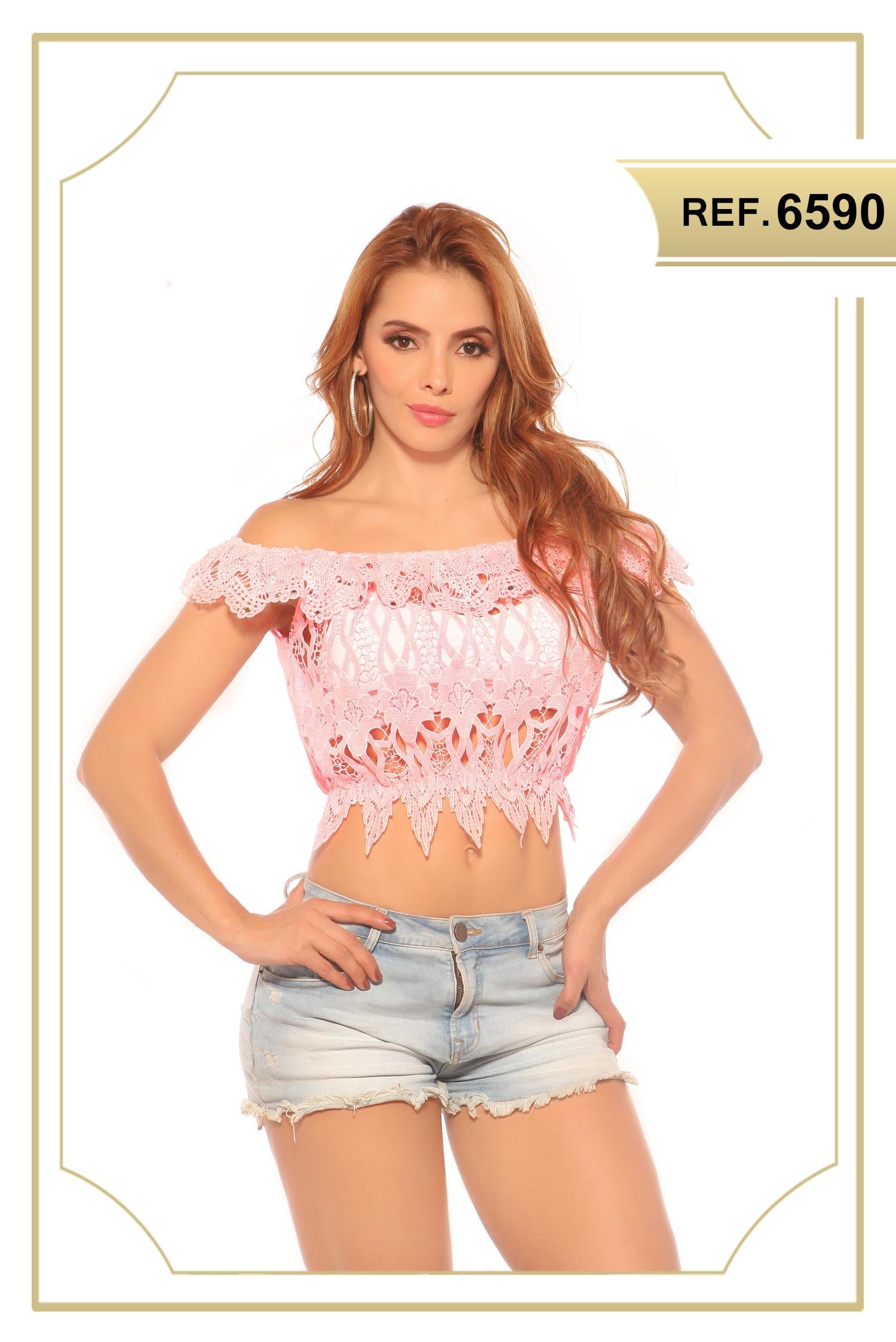 Ref. 015 -6590 Blusa Sexy Dama - Ropa Colombiana