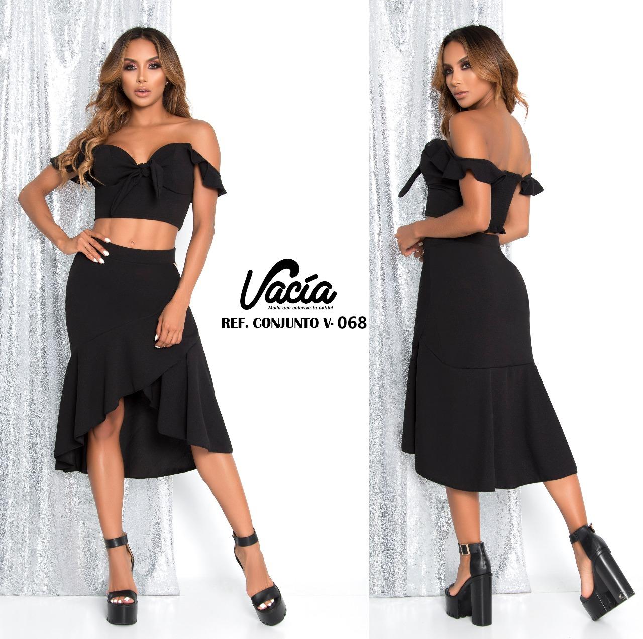 Ref. 049 -V068 Conjunto Falda Larga Colombiano - Ropa Colombiana