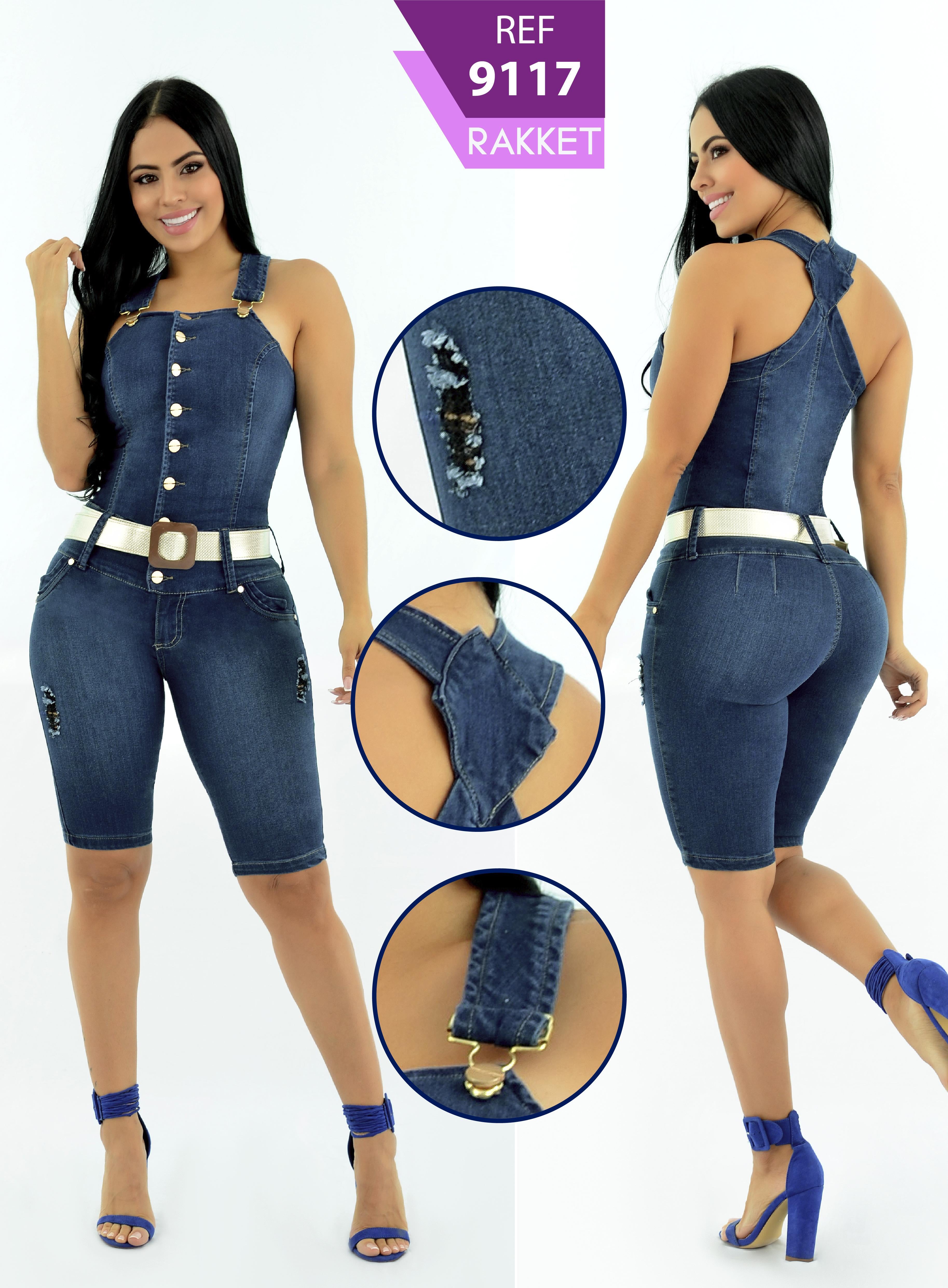 Ref. 006 -9117 Enterizo colombiano corto nueva moda - Ropa Colombiana