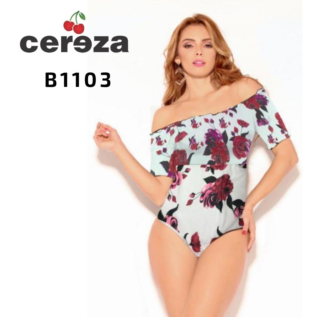 Ref. 004 -B1103 Hermoso Body para Dama Hecho en Colombia, sensual y llamativo con decorado veraniego - Ropa Colombiana