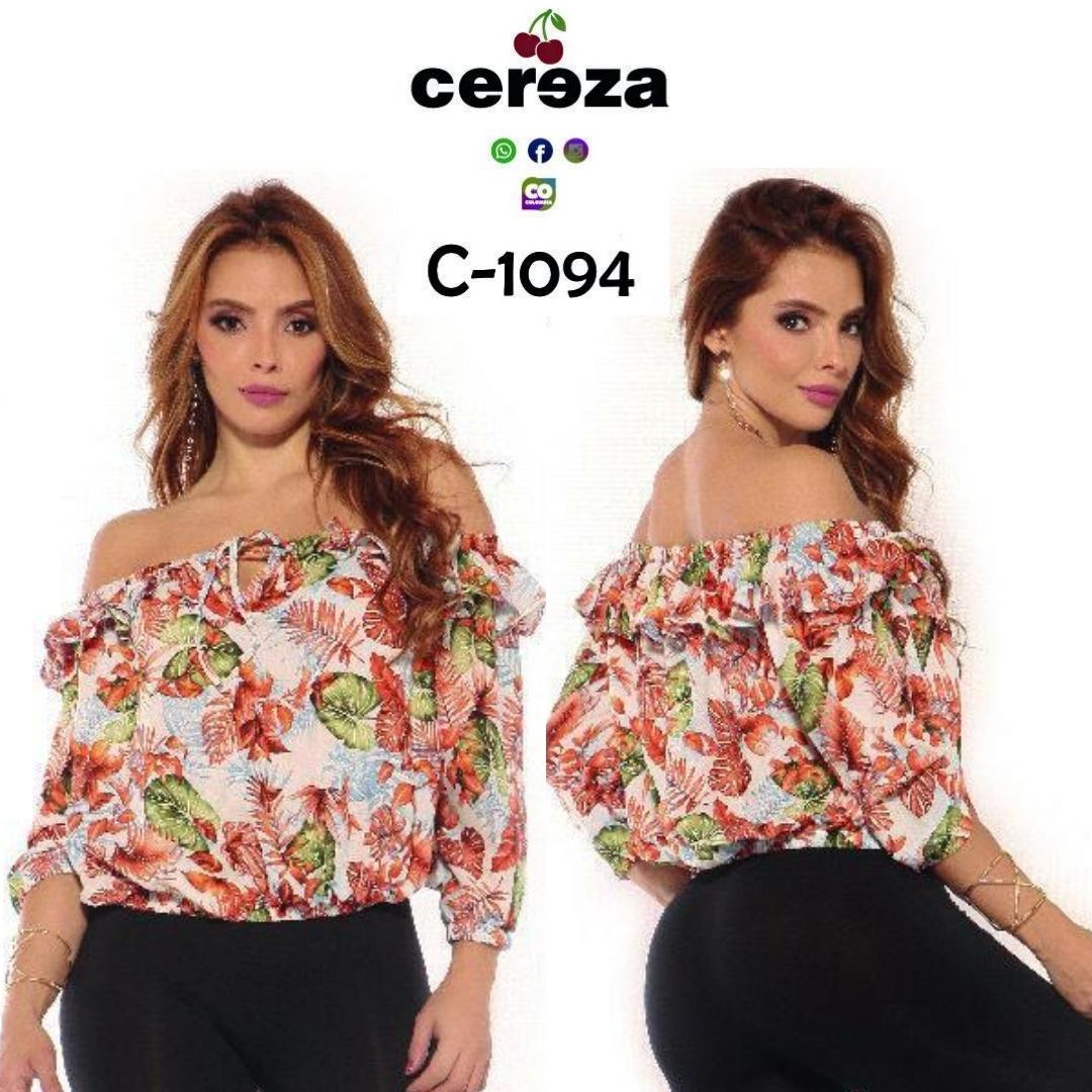 Ref. 004 -C1094 BLUSA Hermosa Blusa Colombiana de Moda Marca CEREZA color Naranja - Ropa Colombiana