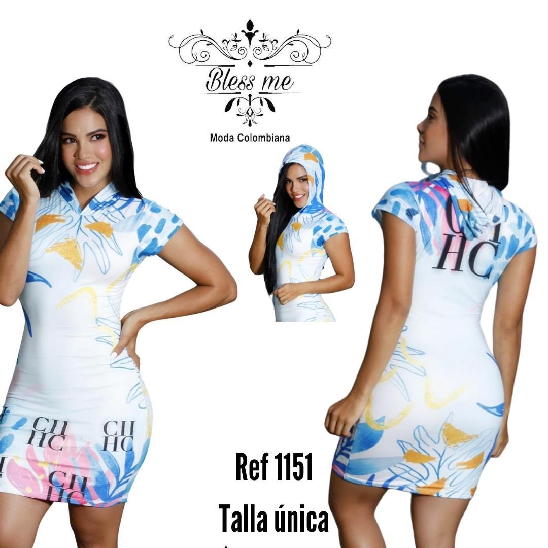 Ref. 058 -BM1151 VESTIDO CH/HC CON GORRO