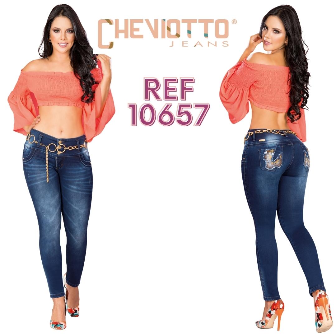 Ref. 001 -10657 JEAN LEVANTACOLA COLOMBIANO CON BOLSILLOS - Ropa Colombiana