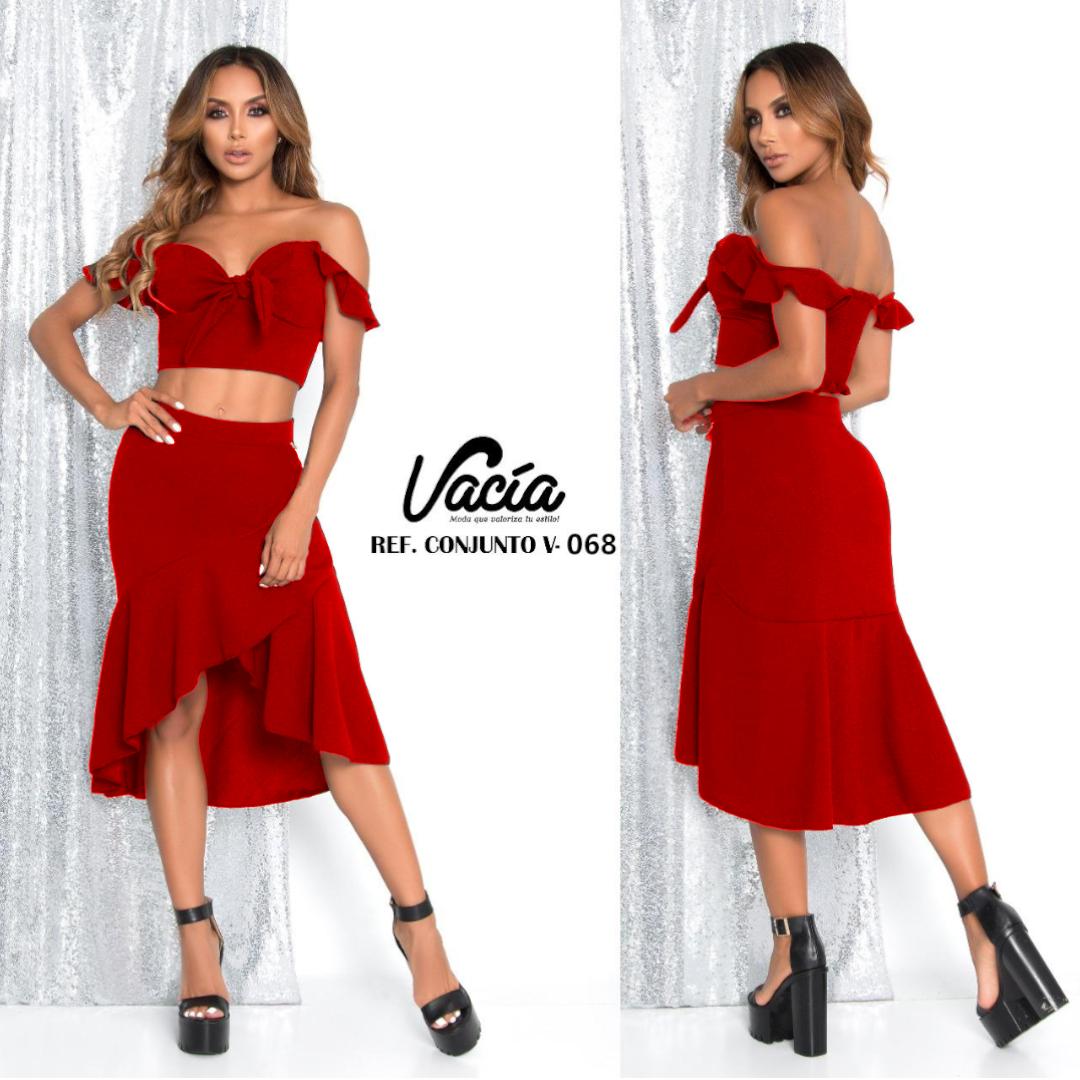 Ref. 049 -V068 Conjunto Falda Larga Colombiano - Ropa Colombiana