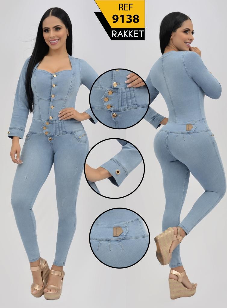 Ref. 006 -9138 Butt-lifting denim jumpsuit