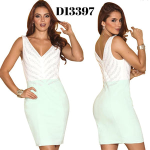 Ref. 003 -D13397 VESTIDO FIESTA CORTO - Ropa Colombiana
