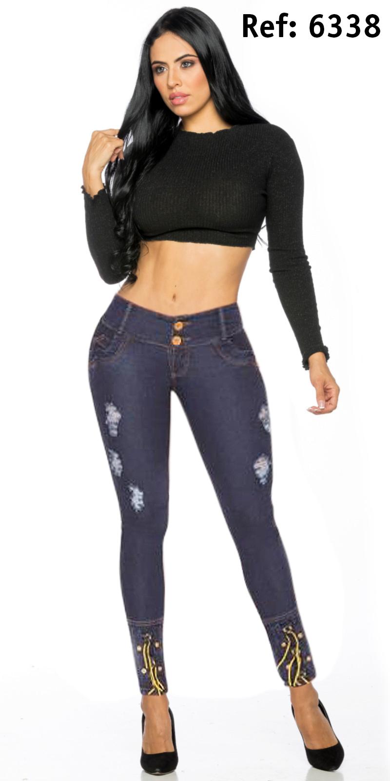 Ref. 006 -6338 JEANS COLOMBIANOS LEVANTACOLA - Ropa Colombiana