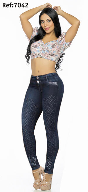 Ref. 001 -7042-1 Jeans Levantacola Cheviotto - Ropa Colombiana