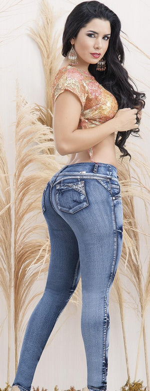 Ref. 001 -7895 Vaqueros Con Detalles Despampanantes - Ropa Colombiana