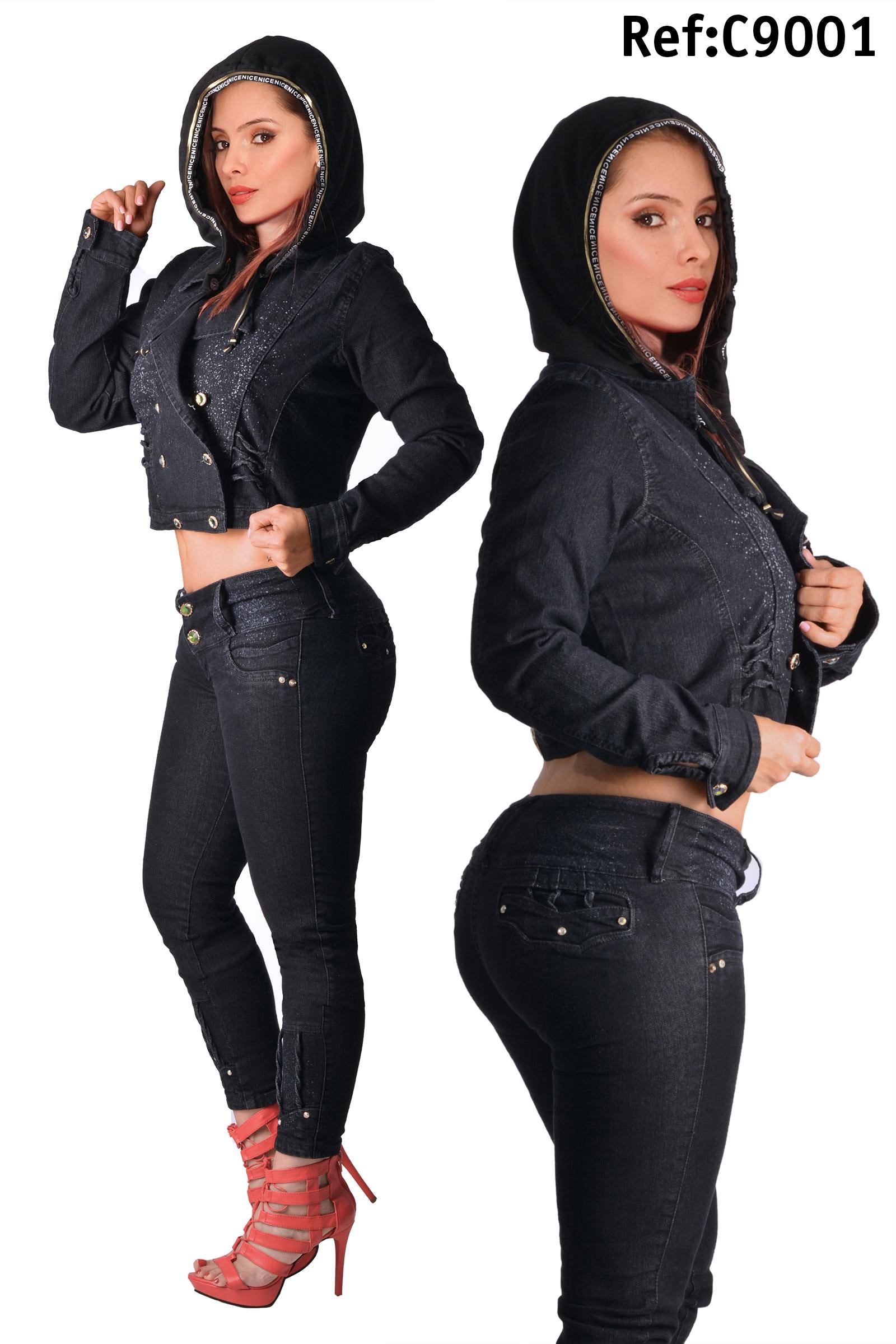 Ref. 007 -C9001-8009 Conjunto Dama Estilo Push up - Ropa Colombiana