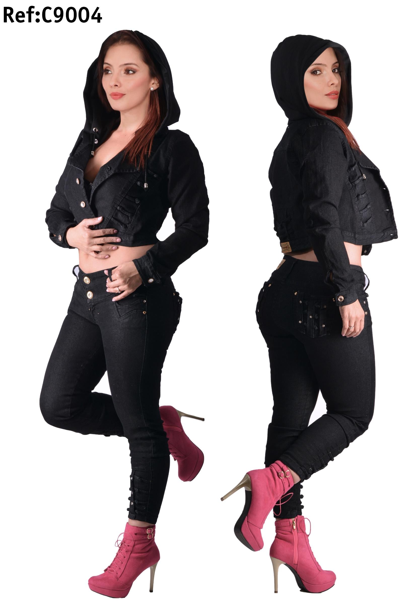 Ref. 007 -C9004-8022 Conjunto para dama con efecto push up colombiano - Ropa Colombiana