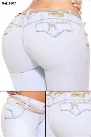 Ref. 006 -1407 Jean Levanta cola Colombiano - Ropa Colombiana