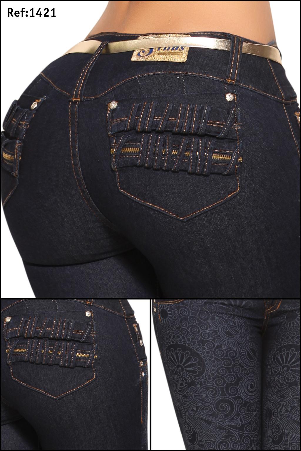 Ref. 006 -1421 Jean Levanta cola Colombiano - Ropa Colombiana