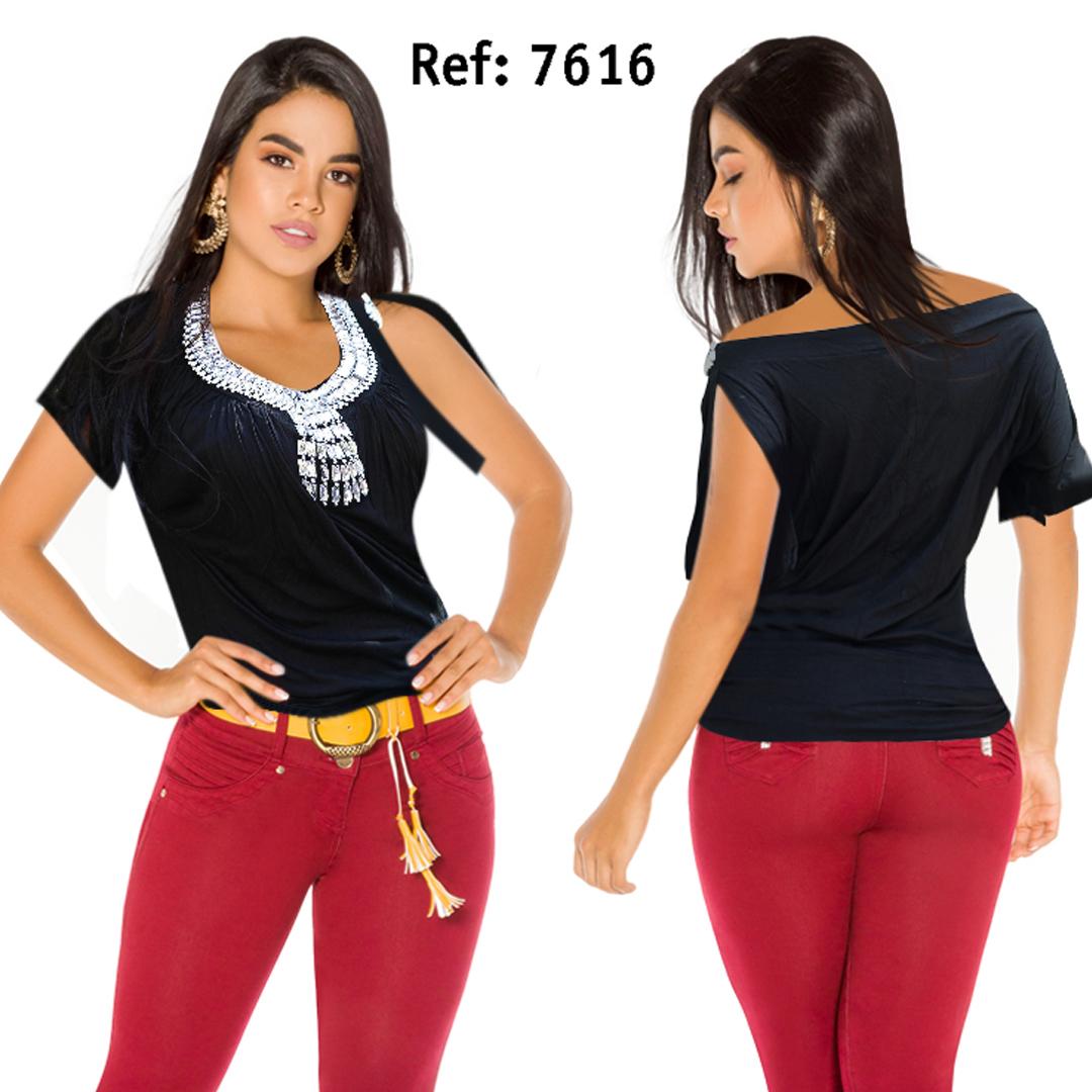 Ref. 003 -T7616 Blusa dama - Ropa Colombiana