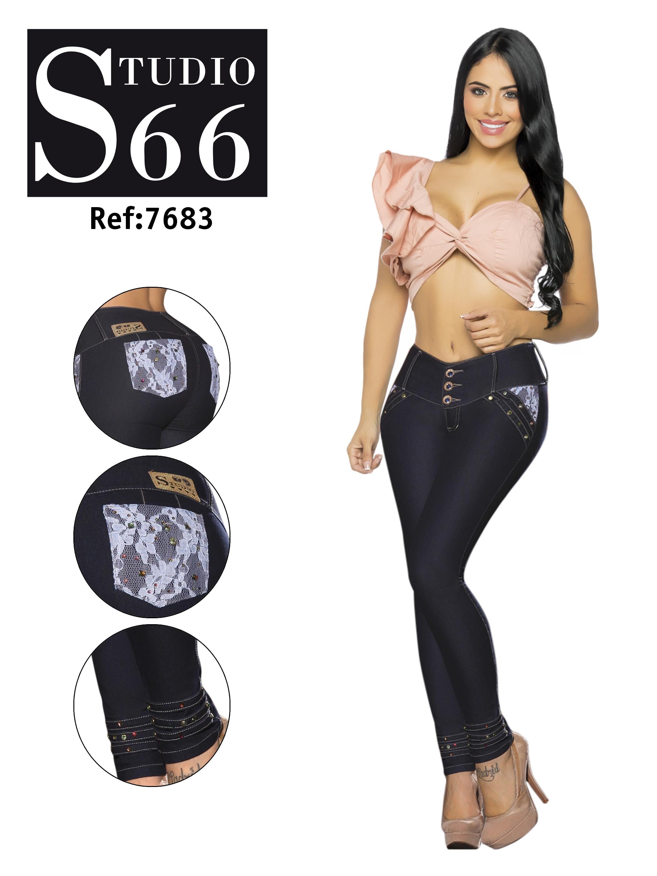 Ref. 014 -7683 Jean Diseño Encaje - Ropa Colombiana