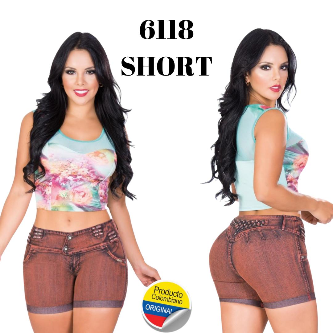 Ref. 001 -6118SHORT Short levanta cola Cheviotto
