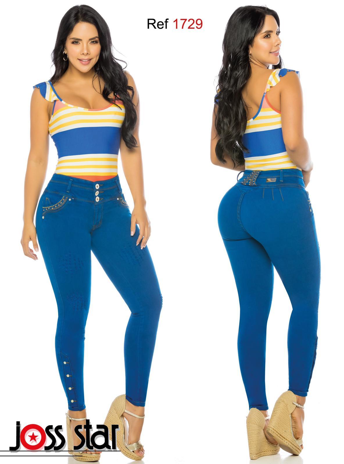Ref. 052 -1729 Pantalones Vaqueros Colombianos levantacola - Ropa Colombiana