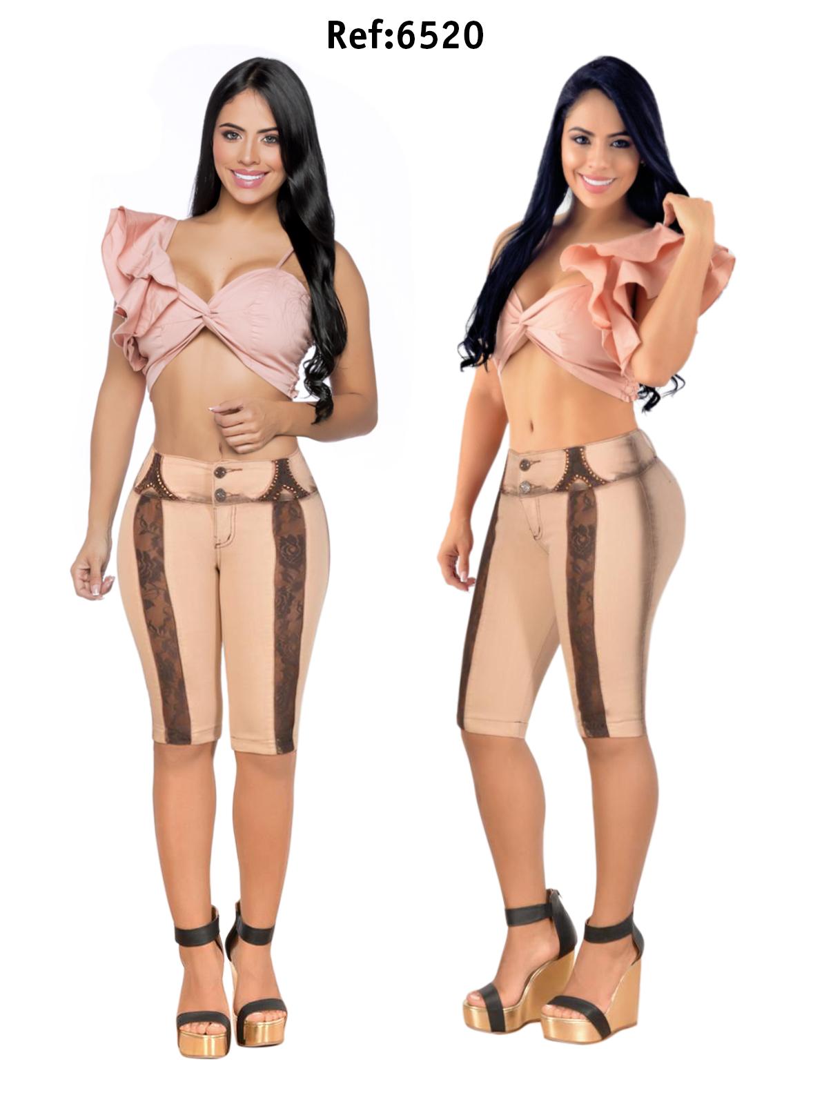 Ref. 001 -6520 Jean Capri Llamativo y Radiante - Ropa Colombiana