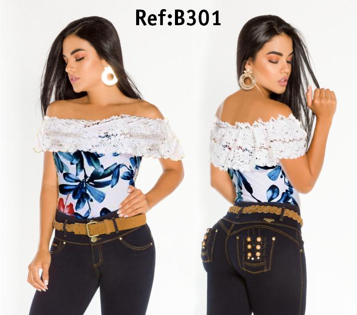 Ref. 059 -B301 Body estilo moderno original colombiana - Ropa Colombiana