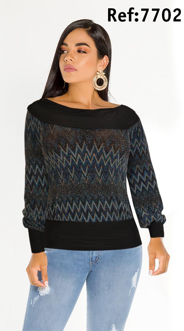 Ref. 003 -7702 Blusa dama - Ropa Colombiana