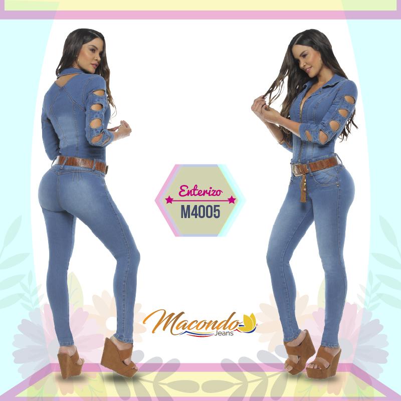 Ref. 017 -M4005 ENTERIZO LARGO JEAN COLOMBIANO
