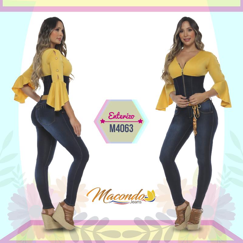 Ref. 017 -M4063 ENTERIZO LARGO JEAN COLOMBIANO - Ropa Colombiana
