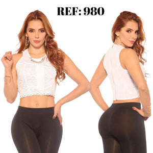 Ref. 015 -980 Blusa Crop Top - Ropa Colombiana