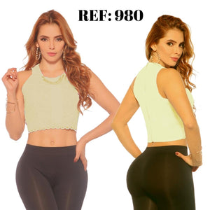 Ref. 015 -980 Blusa Crop Top - Ropa Colombiana