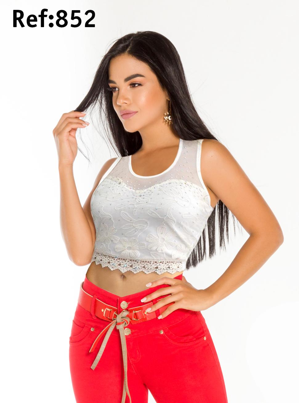 Ref. 015 -852 Blusas Corta de Moda - Ropa Colombiana