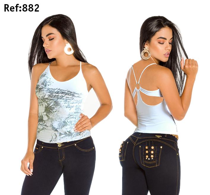 Ref. 004 -882 BLUSA MODA CEREZA - Ropa Colombiana
