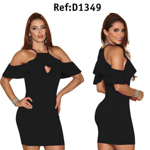 Ref. 003 -D1349 VESTIDO DE FIESTA CORTO - Ropa Colombiana