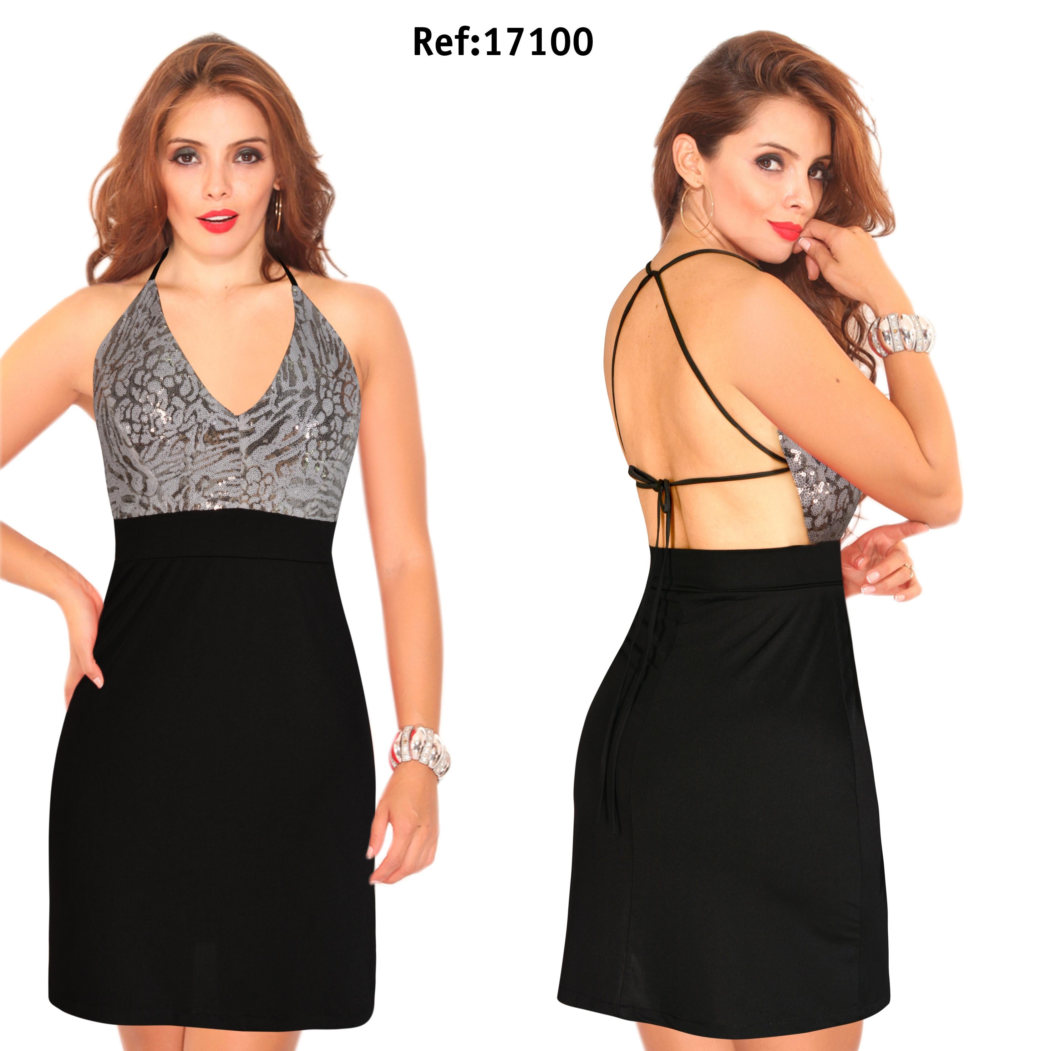 Ref. 003 -17100 Vestido Americano - Ropa Colombiana