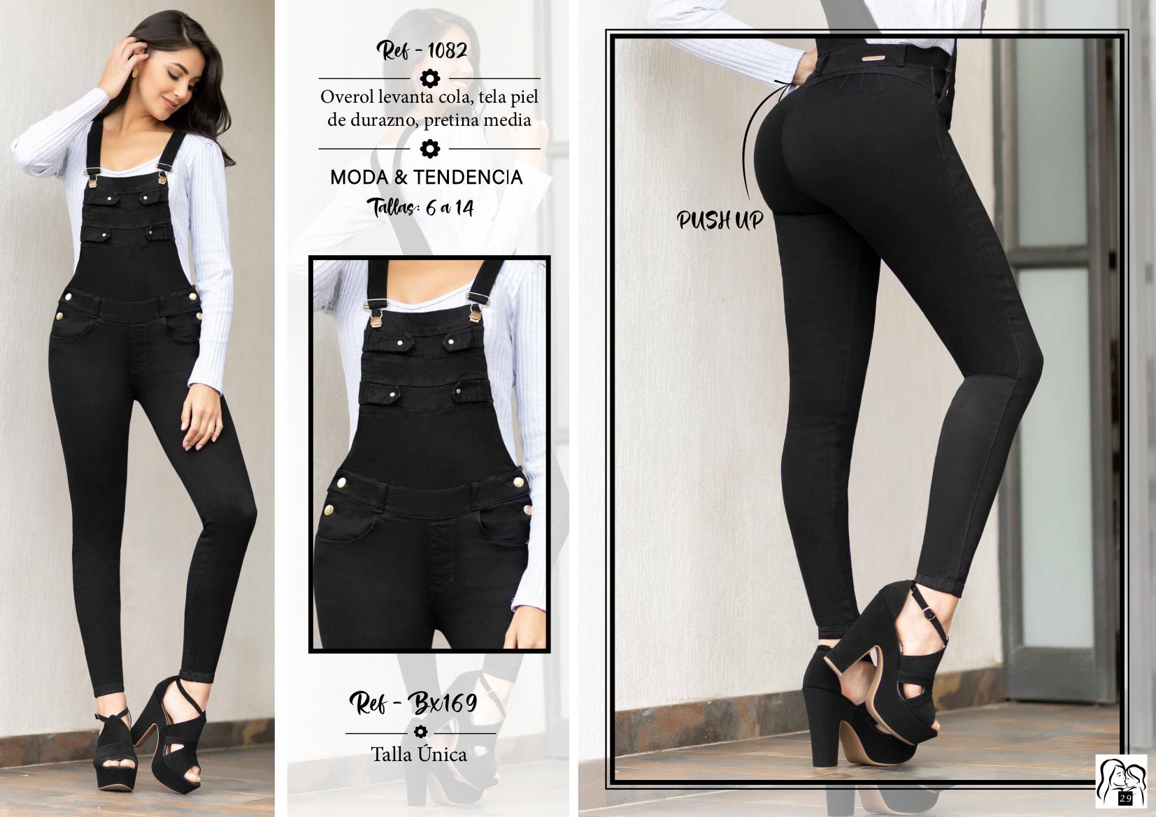 Ref. 072 -X1082 Overol Jean de mujer - Ropa Colombiana