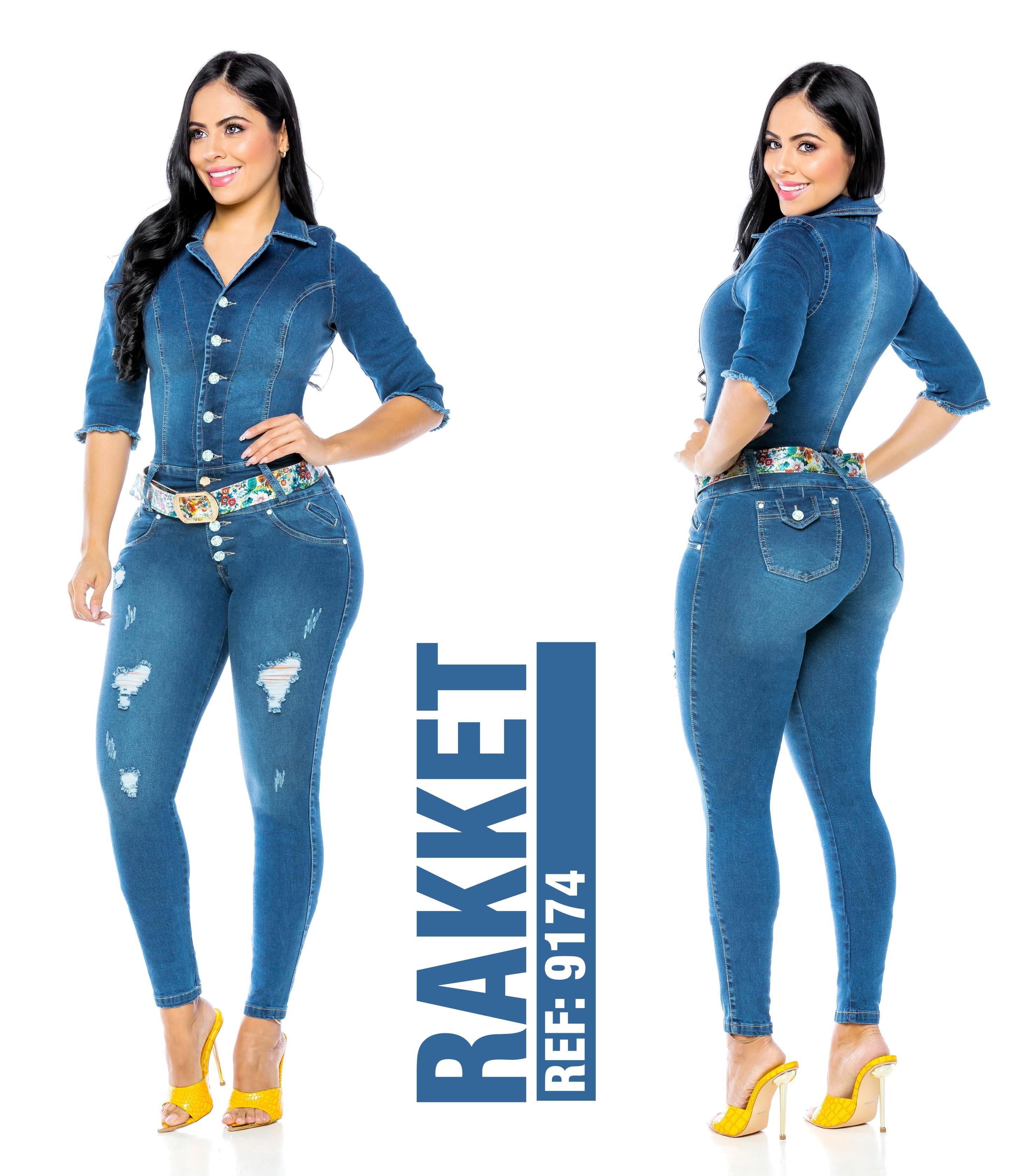 Ref. 006 -9174 Enterizo colombiano Push Up - Ropa Colombiana