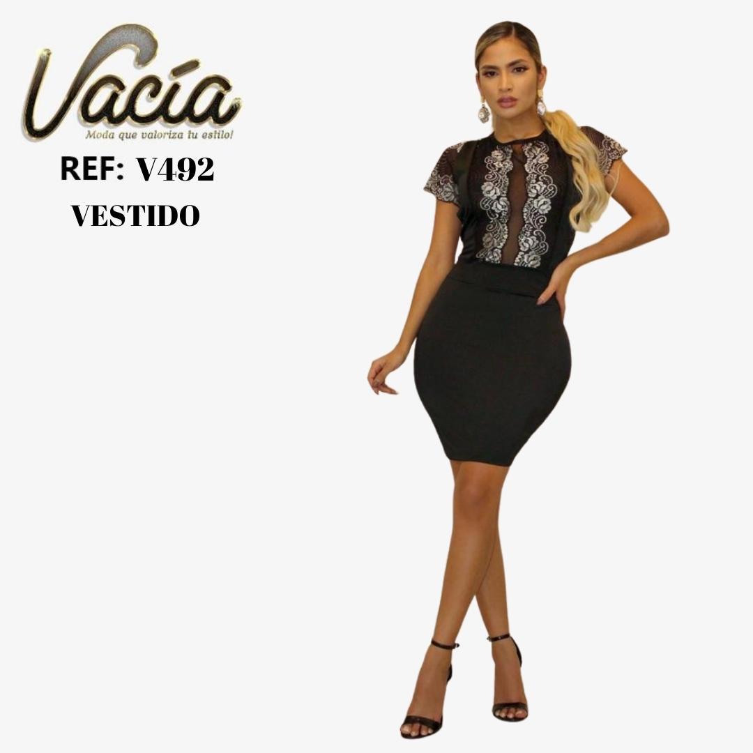 Ref. 049 -V492 Vestido Colombiano Estilo De Fiesta - Ropa Colombiana
