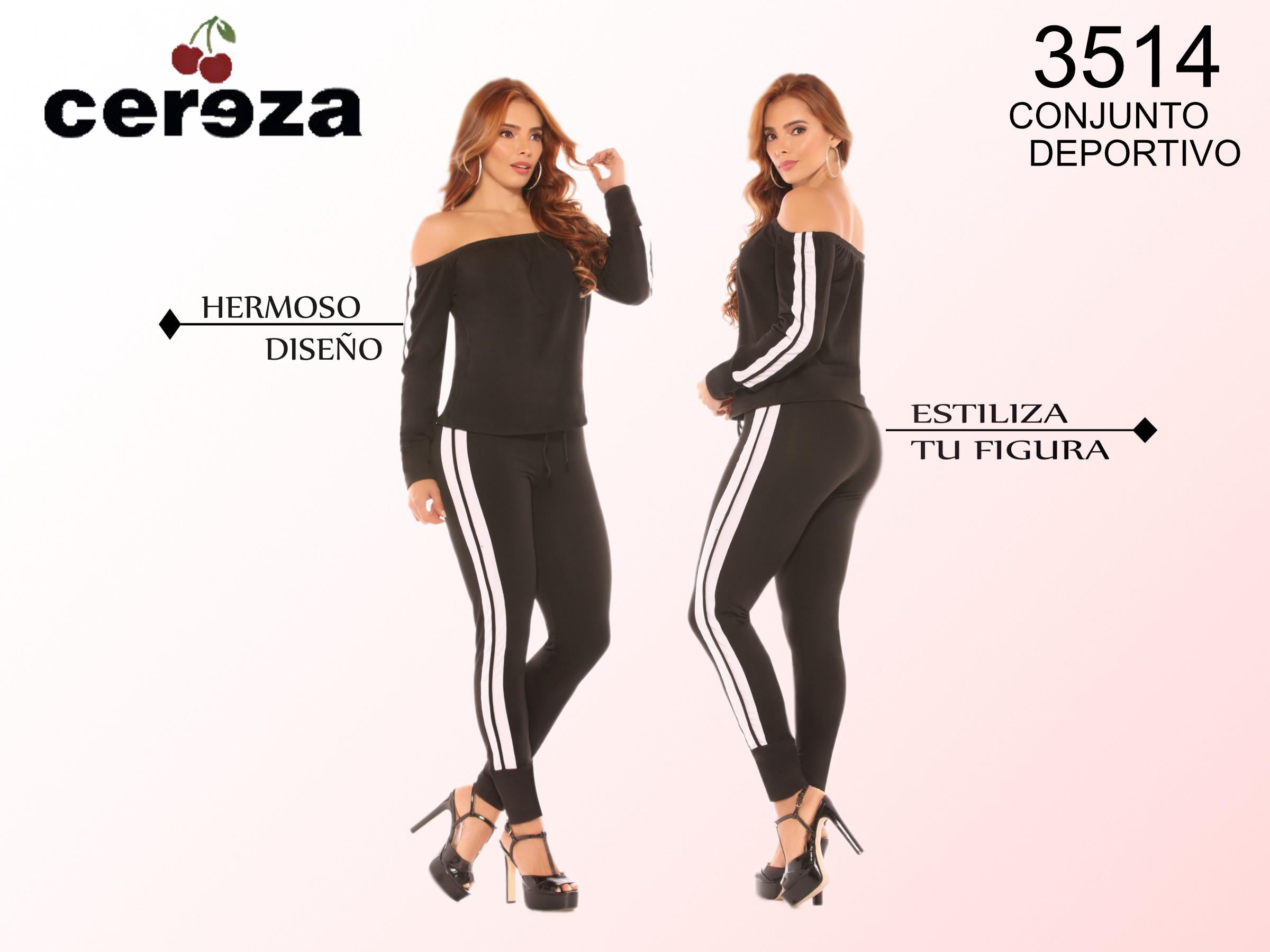 Ref. 004 -3514 Hermoso Conjunto Deportivo de Moda Colombiana - Ropa Colombiana