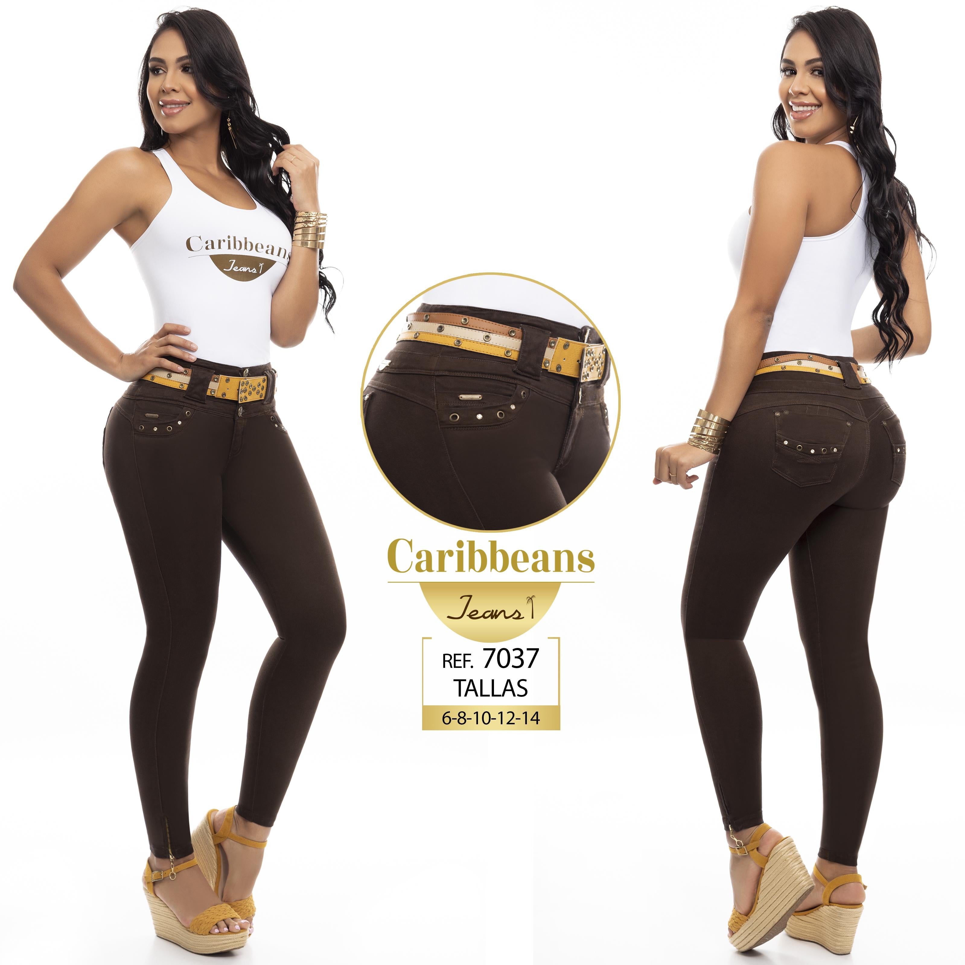 Ref. 063 -CB7037 Jean levantacola Colombiano - Ropa Colombiana