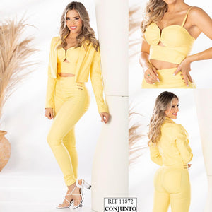 Ref. 018 -11872 Conjunto tres piezas Colombiano - Ropa Colombiana