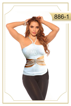 Ref. 004 -886 BLUSA MODA CEREZA - Ropa Colombiana