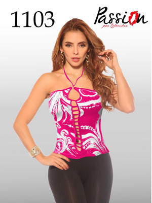 Ref. 003 -1103 Blusa Sexy Estampada - Ropa Colombiana