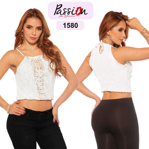 Ref. 015 -1580 Blusa Corta sin mangas - Ropa Colombiana