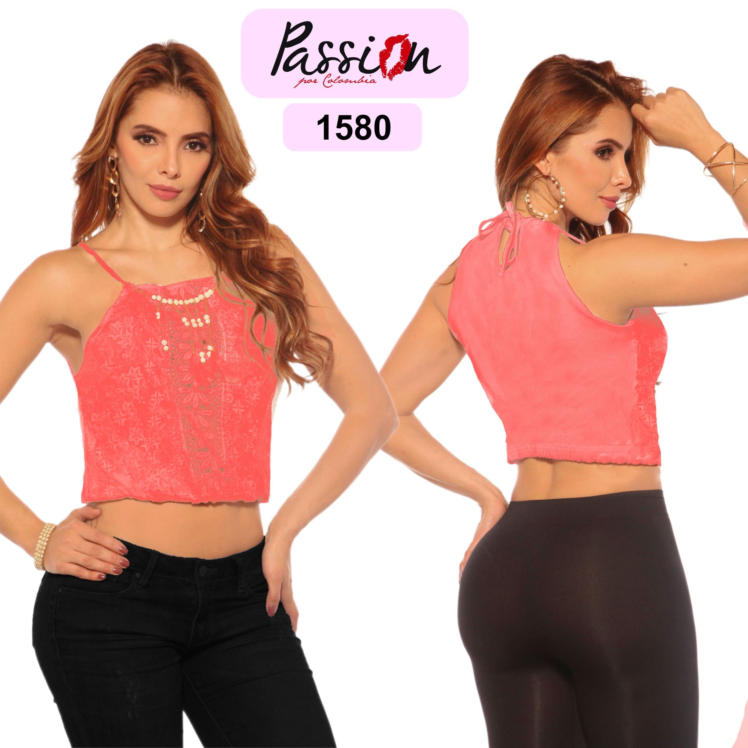 Ref. 015 -1580 Blusa Corta sin mangas - Ropa Colombiana