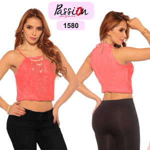 Ref. 015 -1580 Blusa Corta sin mangas - Ropa Colombiana