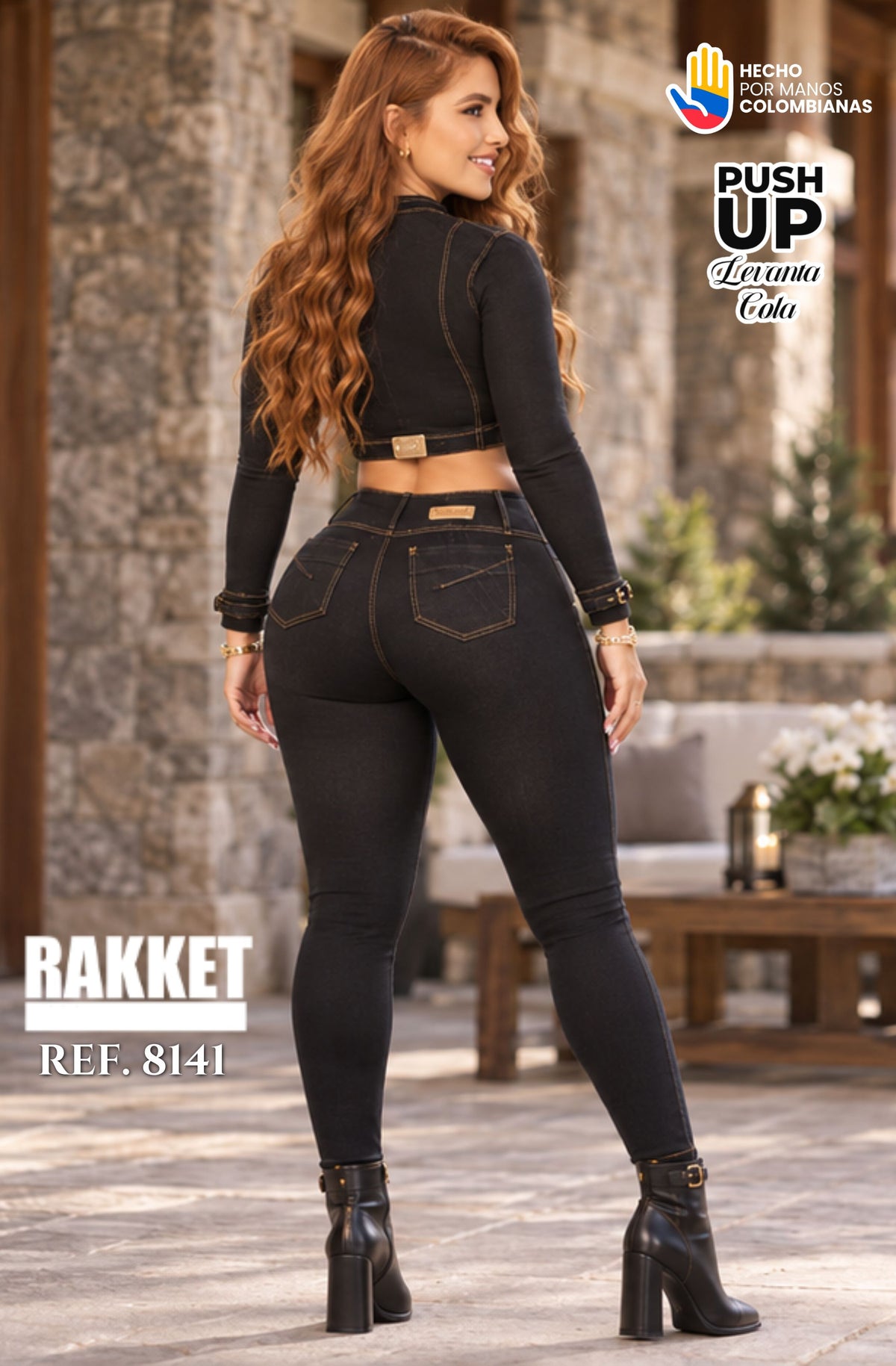 Ref. 006 -8141 Conjunto Rakket Colombiano Push Up y Chaqueta Vaquera