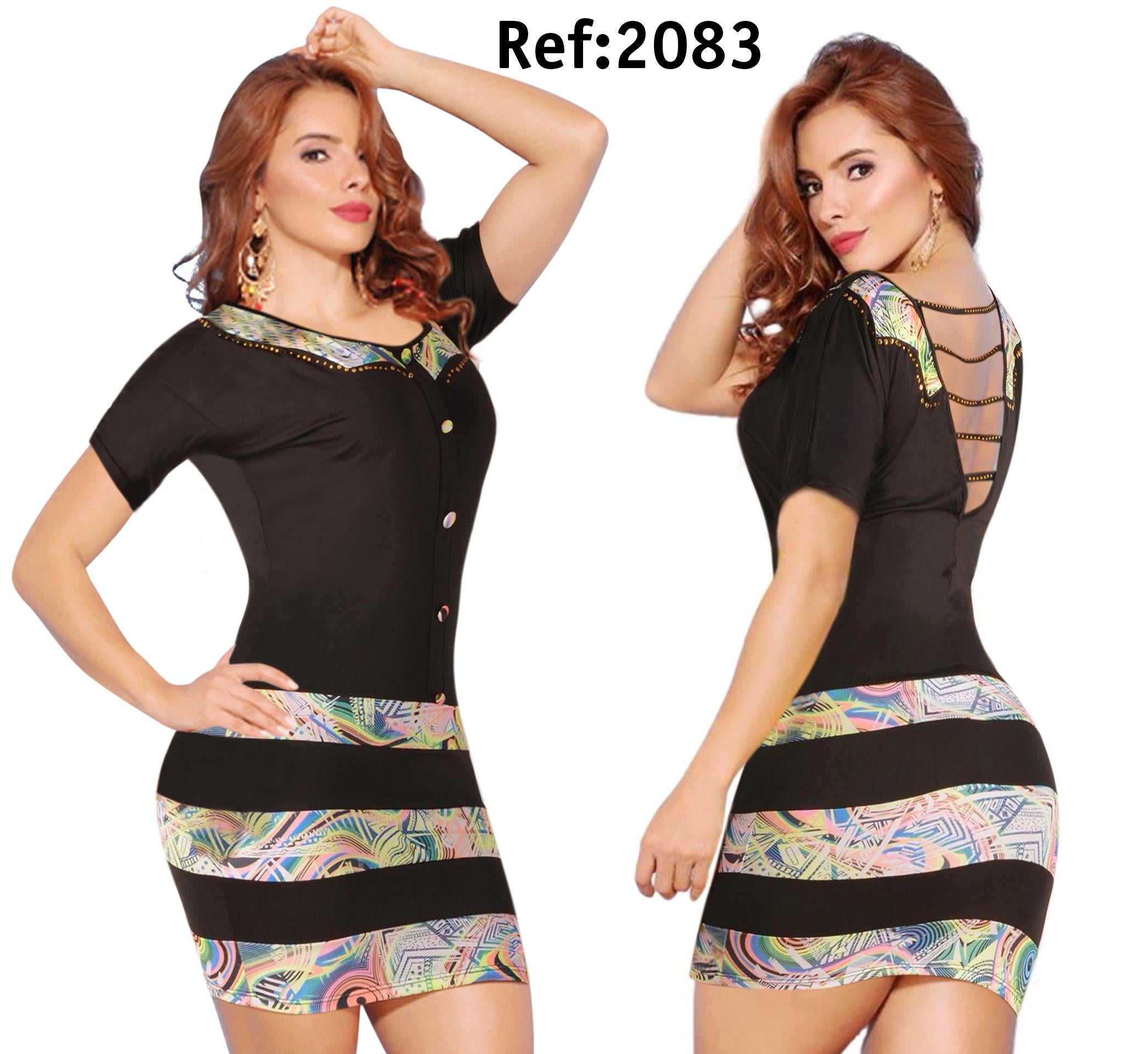 Ref. 004 -2083 Vestido Cereza - Ropa Colombiana