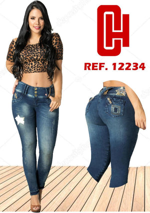 Ref. 001 -12234 Espectacular Jean Levantacola - Ropa Colombiana